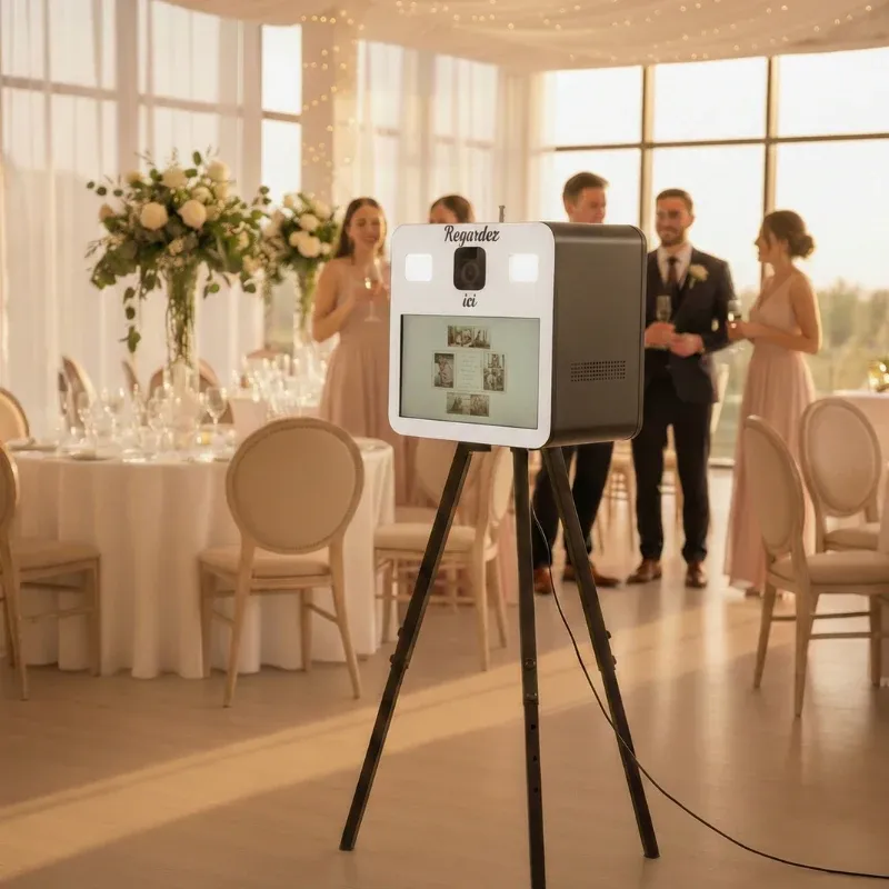 Photobooth Tripod Noir - Option 150 tirage