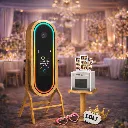 Photobooth Miroir - 400 tirages - Cadre photo personnalisé